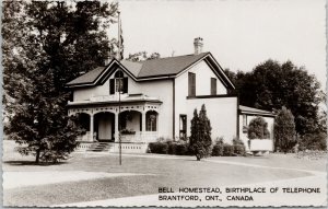 Bell Homestead Brantford Ontario Unused Real Photo Postcard F27