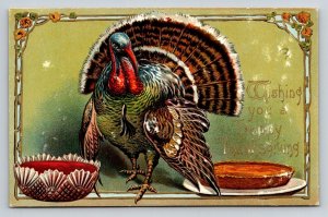 1907  Thanksgiving Greetings  Turkey    Postcard