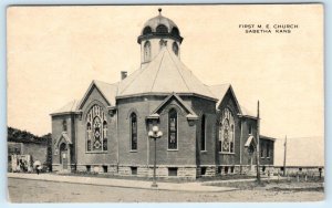 SABETHA, Kansas KS ~ FIRST M.E. CHURCH ~ Brown or Nemaha County c1910s Postcard