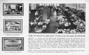 Boston MA H. E. Harris World's Largest Postage Stamp Business Postcard