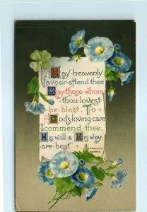 M-28649 Flowers Art Print Heavenly Favour Poem by Charlotte Murray