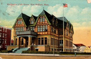 Massachusetts New Bedford Washington Club House 1911