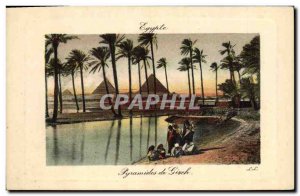 Postcard Ancient Egypt Egypt Giza Pyramids