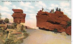 Colorado Balanced Rock and Steamboat Rock Garden Of The Gods Curteich