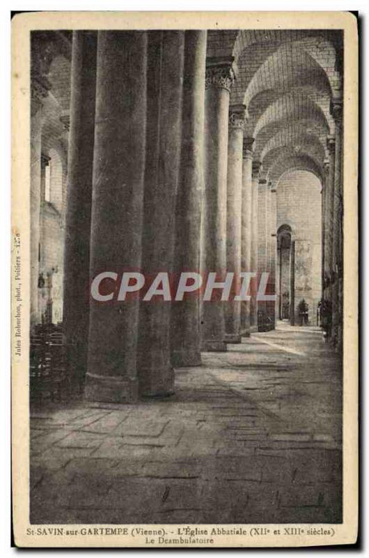 Old Postcard St Savin sur Gartempe Abbey L & # 39Eglise the ambulatory