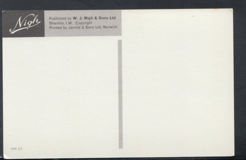 Cartography Postcard - Map of The Isle of Wight - The Garden Island  T6165