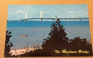 VINTAGE UNUSED POSTCARD  MACKINAC BRIDGE, MICHIGAN