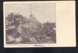 HINGHAM MASSACHUSETTS THE OLD MEETING HOUSE VINTAGE POSTCARD