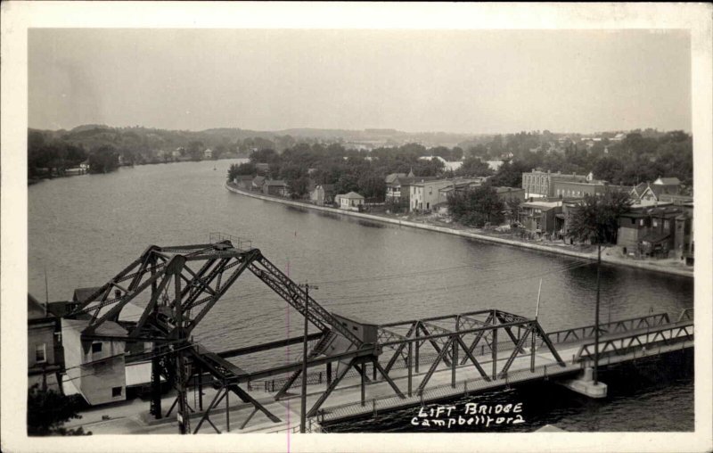 Campbellford - Lift Bridge in Ontario Canada - Real Photo Postcard 