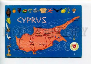 3142683 Map of CYPRUS Old postcard