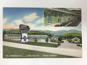 Luray Virginia Roadside Motel Postcard AAA Advertising Americana 