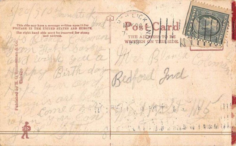 French Lick Springs Indiana scene at French Lick Depot antique pc DD6104