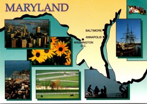 Maryland Map With Multi VIew