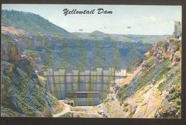 Yellowtail Dam under Construction Bighorn River Montana MT, Chrome