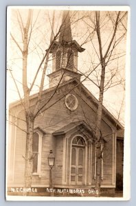 J87/ New Metamoras Ohio RPPC Postcard c1910 Marietta M.E. Church 1370