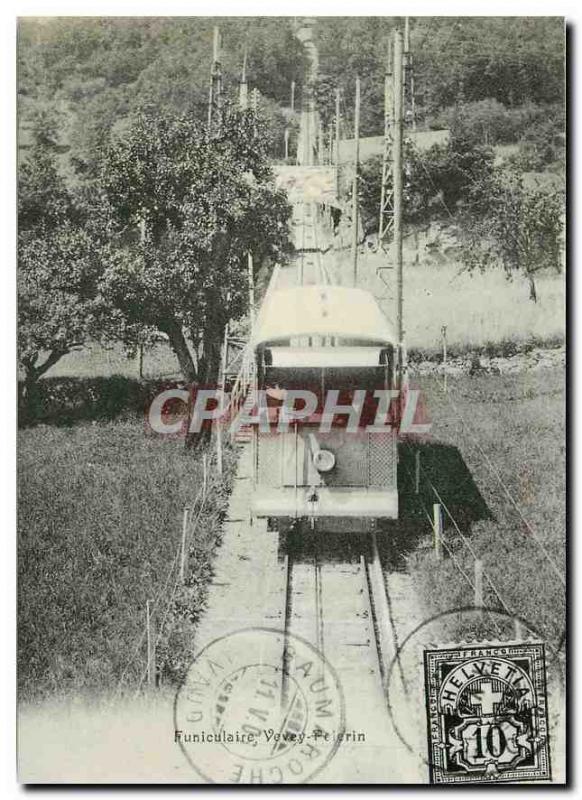 Modern Postcard Der Funicular Vevey Chardonne Mont Pelerin