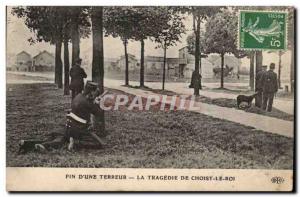 Ending terror & # 39A Old Postcard The tragedy of Choisy le Roi (policeman po...