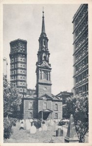 Saint Pauls Chapel NYC, New York City - West End Tower and Cemetery