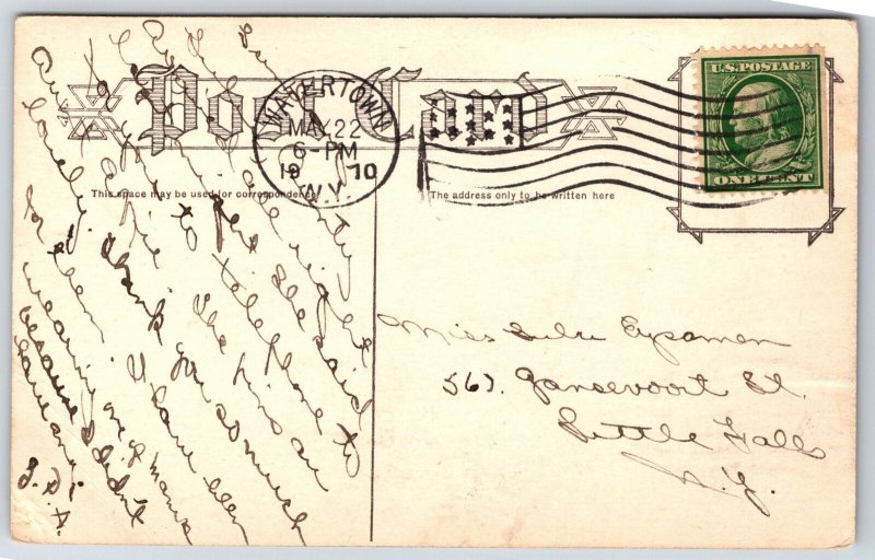 Niagara Falls New York~American Falls & Ice Mountain B&W~Vintage Postcard