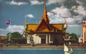 Vietnam War Era, Philippines Intl Fair,Manila, Cambodia Pavilion, Old Postcard