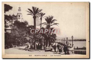 Monaco Monte Carlo Old Postcard Terraces