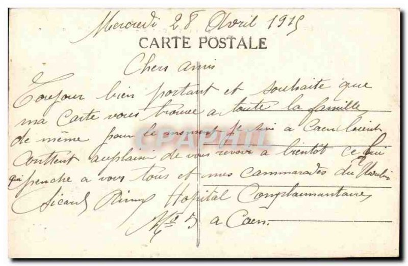 Old Postcard Boat War Against Torpedo Caen in Caen Basin