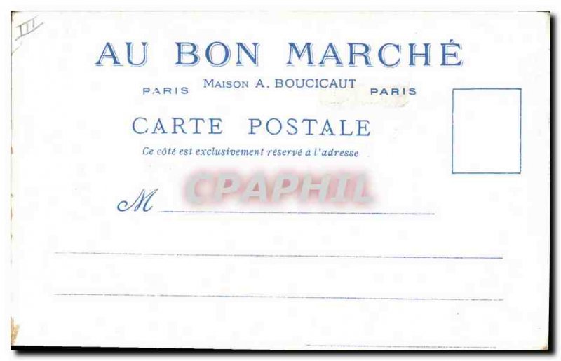Old Postcard Old Paris Au Bon Marche Stalls of the rue des Remparts