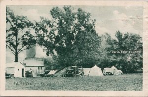 Paris Ontario Paris Tourist Camp ON Tents Autos Unused Postcard E78 *as is