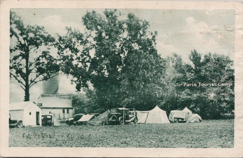 Paris Ontario Paris Tourist Camp ON Tents Autos Unused Postcard E78 *as is