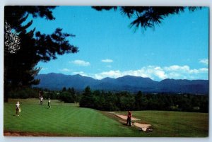 1960 Lake Placid New York Vintage Postcard Golf Course Club Adirondack Mountains