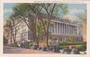 Illinois Springfield Centennial Building Showing New Addition Curteich