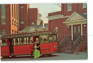 Utica New York NY Vintage Postcard The Utica Club Trolley Brewery Tour