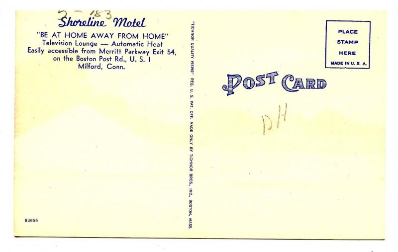 CT - Milford. Shoreline Motel