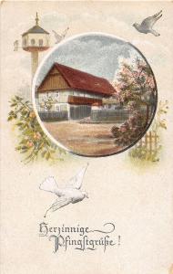 BG4354 pigeon pfingsten pentecost  germany greetings