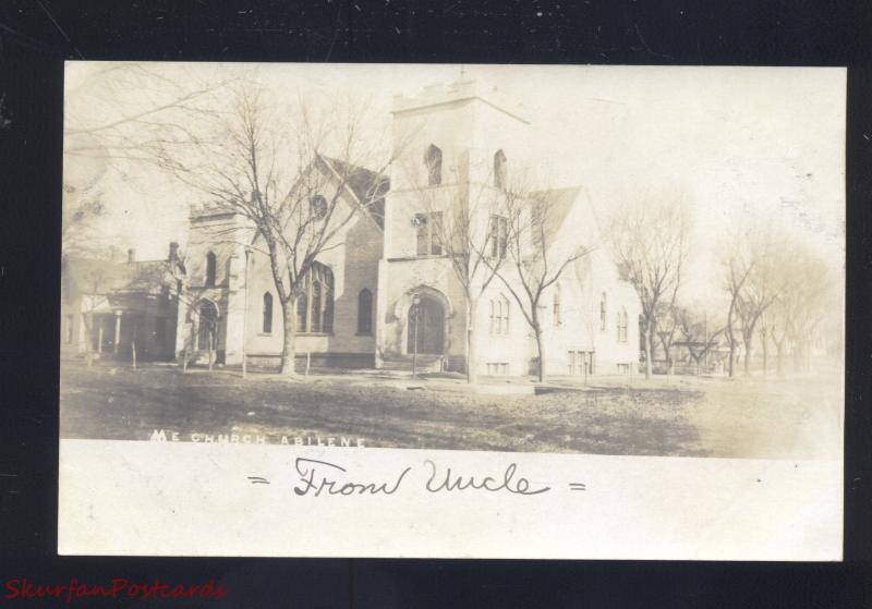 RPPC ABILENE TEXAS OR KANSAS METHODIST EPISCOPAL CHURCH REAL PHOTO POSTCARD