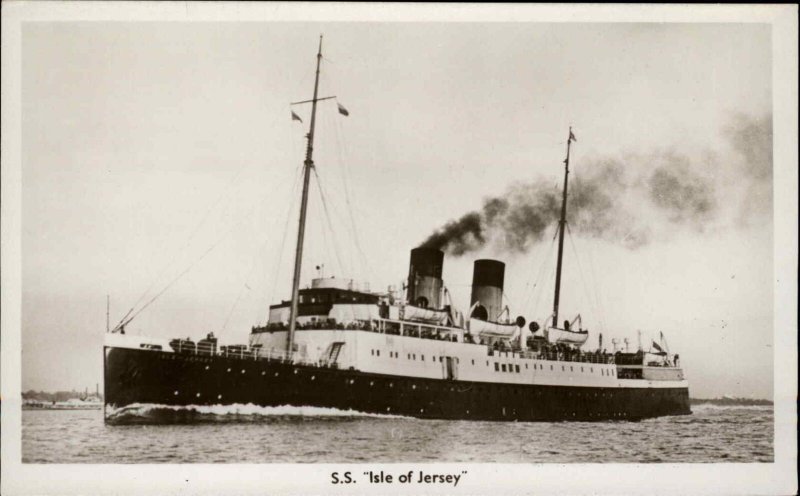 Steamship SS Isle of Jersey Real Photo Postcard