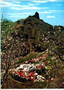 Spain Gran Canaria General View Of Tejeda With Mount Bantaiga In Background