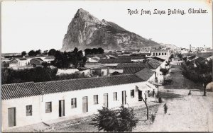 Gibraltar Rock From Linea Bullring Vintage Postcard C117