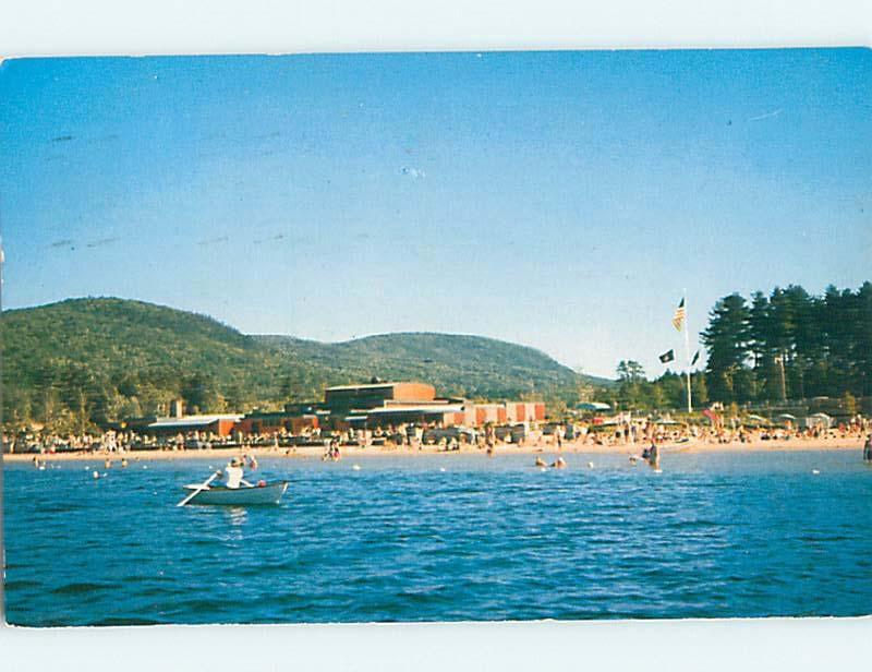 Pre-1980 PEOPLE ON BEACH Adirondacks - Lake George New York NY hk2476