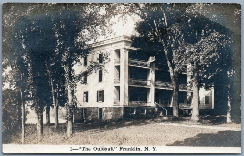 FRANKLIN NY THE OULEOUT VINTAGE REAL PHOTO POSTCARD RPPC