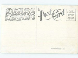 Pre-Chrome LOG JAM FORESTRY Eau Claire Wisconsin WI AG2395