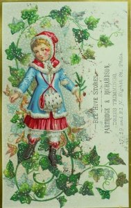 Partridge & Richardson Bee Hive Stores Christmas Winter Girl Snow Ivy P83