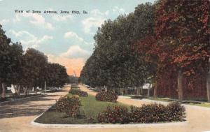 IOWA CITY IA VIEW OF IOWA AVENUE POSTCARD