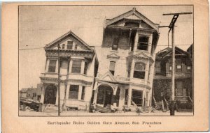 Postcard CA San Francisco Earthquake Ruins Golden Gate Avenue 1906 M39