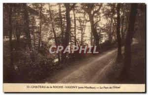 Old Postcard Chateau de la Roche Vasony The park and & # 39hotel