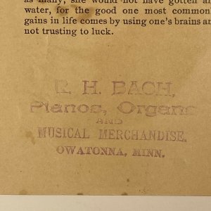 The Crow & The Pitcher Wheeler & Wilson Sewing Machine Bach Pianos Owatonna MN