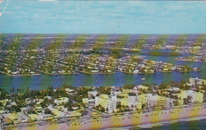 Florida Fort Lauderdale Aerial View 1957