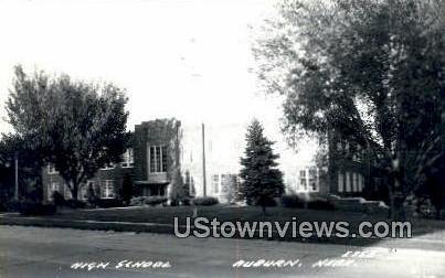 Real Photo - High School, Auburn in Auburn, Nebraska