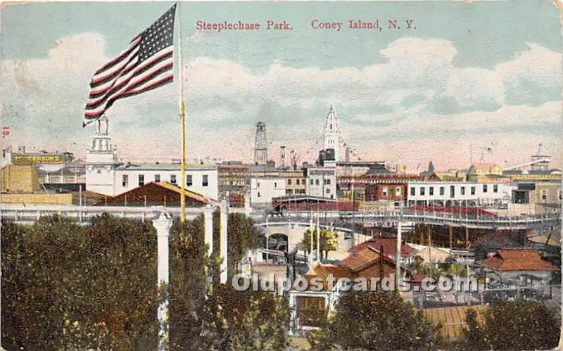 Steeplechase Park Coney Island, NY, USA Amusement Park 1908 