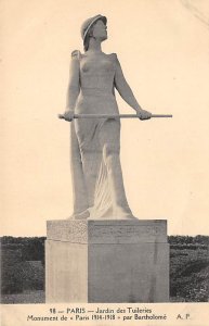 Jardin des Tuileriess Paris Statues / Monuments Unused indentation in card, t...